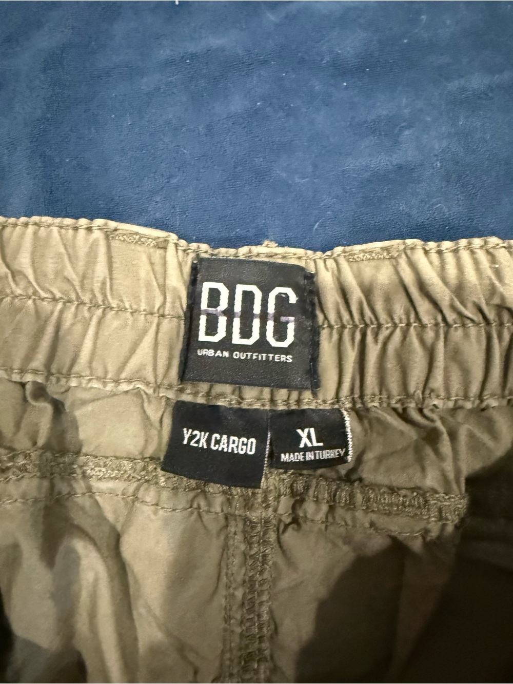 BDG Olive Green Y2K Cargo Track Pants
